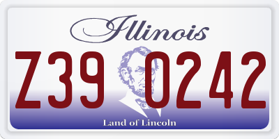 IL license plate Z390242