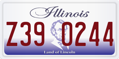 IL license plate Z390244