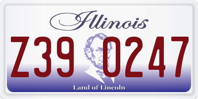 IL license plate Z390247