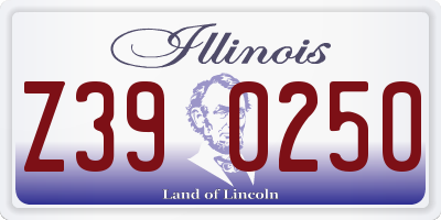 IL license plate Z390250