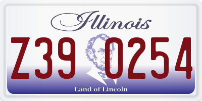 IL license plate Z390254