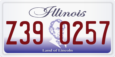 IL license plate Z390257