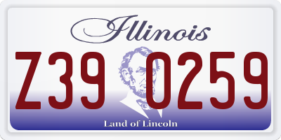 IL license plate Z390259