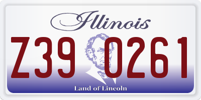 IL license plate Z390261