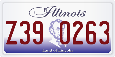 IL license plate Z390263