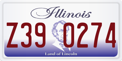 IL license plate Z390274