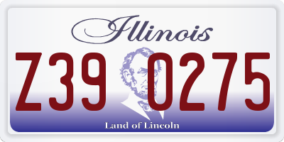 IL license plate Z390275