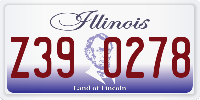 IL license plate Z390278