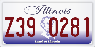 IL license plate Z390281