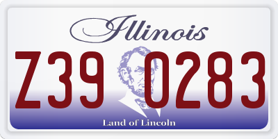 IL license plate Z390283