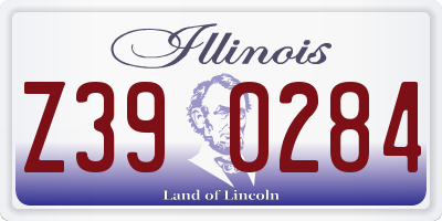IL license plate Z390284