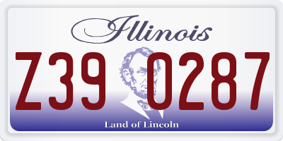 IL license plate Z390287