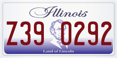 IL license plate Z390292