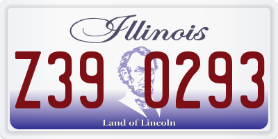 IL license plate Z390293