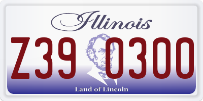 IL license plate Z390300