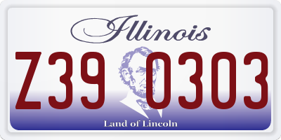 IL license plate Z390303