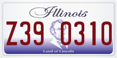 IL license plate Z390310