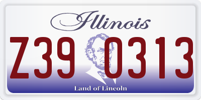IL license plate Z390313