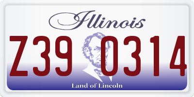 IL license plate Z390314