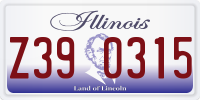 IL license plate Z390315