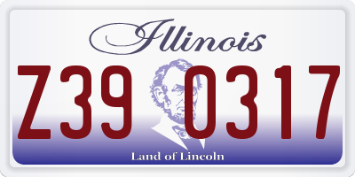 IL license plate Z390317