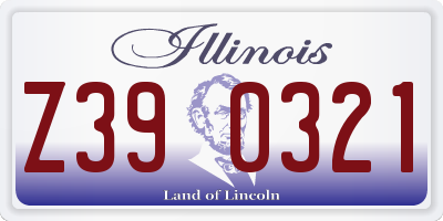 IL license plate Z390321