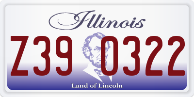 IL license plate Z390322