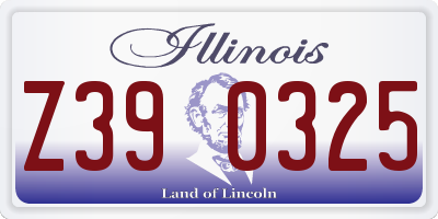 IL license plate Z390325