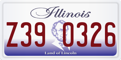 IL license plate Z390326
