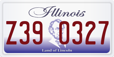 IL license plate Z390327