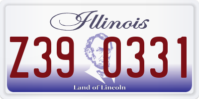 IL license plate Z390331