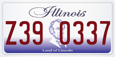 IL license plate Z390337