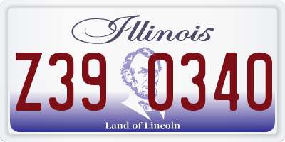 IL license plate Z390340