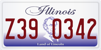 IL license plate Z390342