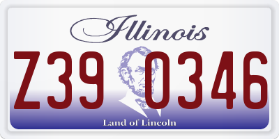 IL license plate Z390346