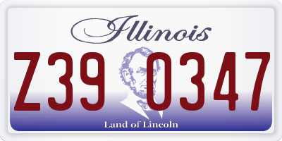 IL license plate Z390347