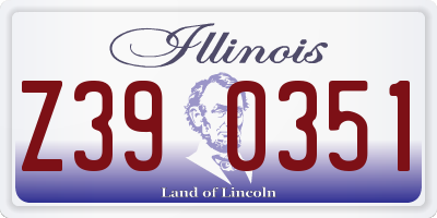 IL license plate Z390351