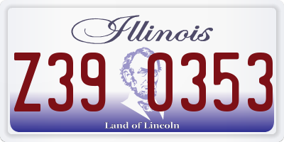 IL license plate Z390353