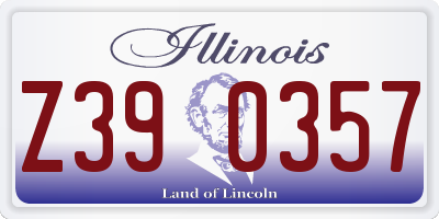 IL license plate Z390357