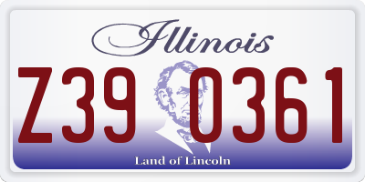 IL license plate Z390361