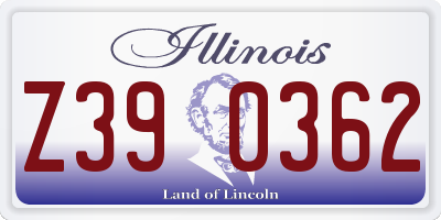 IL license plate Z390362