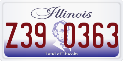 IL license plate Z390363