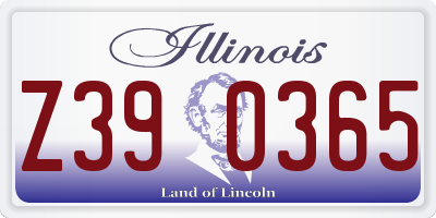 IL license plate Z390365