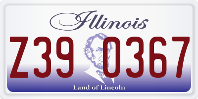 IL license plate Z390367