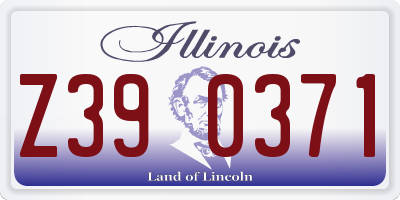 IL license plate Z390371