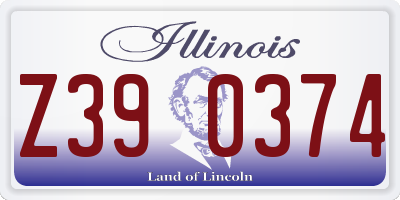 IL license plate Z390374