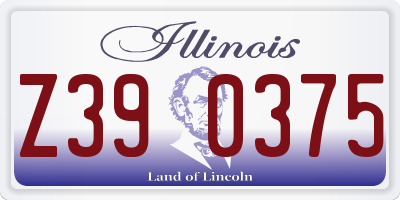IL license plate Z390375