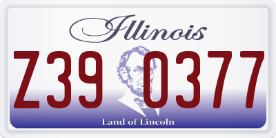 IL license plate Z390377