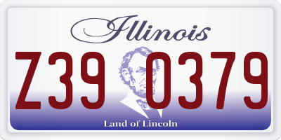 IL license plate Z390379
