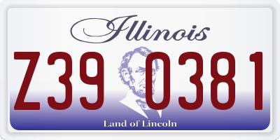 IL license plate Z390381